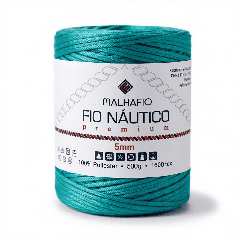 Fio Náutico Verde Jade Malhafio - Ariel Malhas | Universo do Artesão
