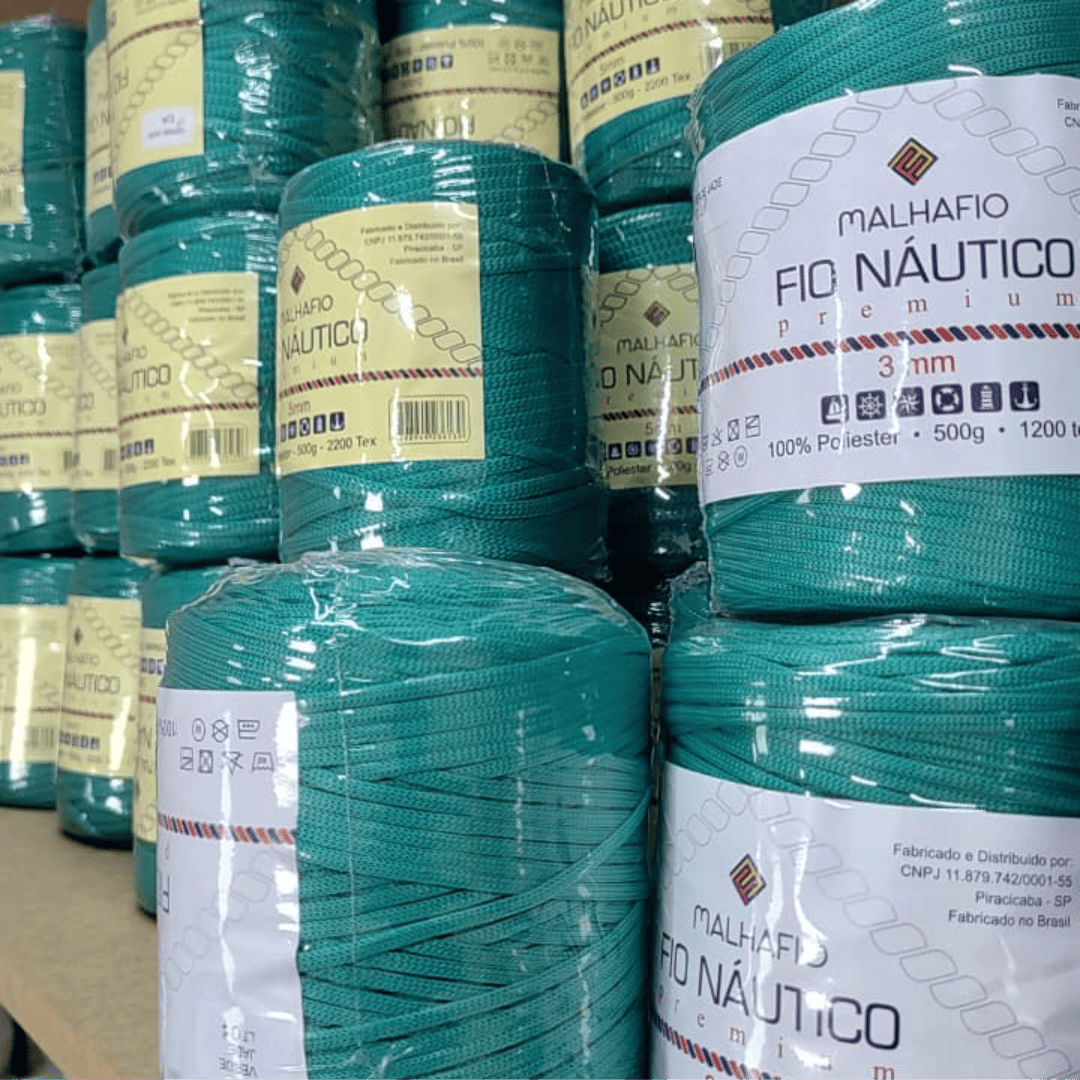Fio Náutico Verde Jade Malhafio - Ariel Malhas | Universo do Artesão