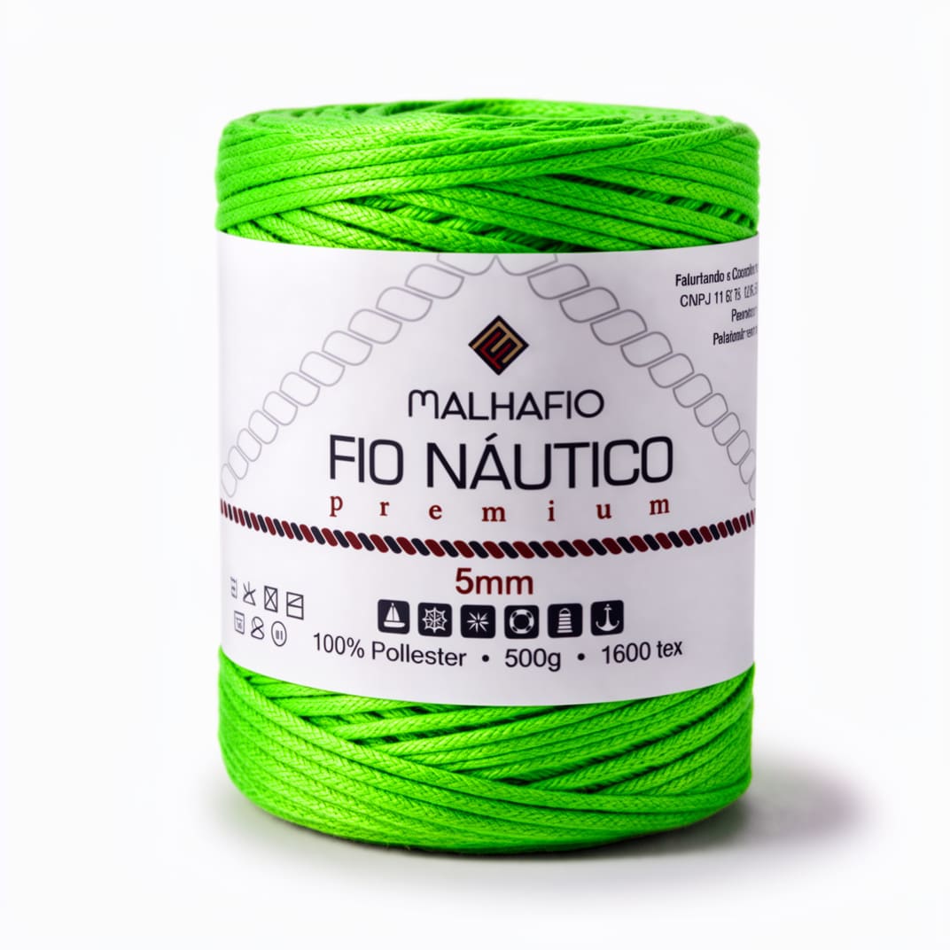 Fio Náutico Verde Neon Malhafio - Ariel Malhas | Universo do Artesão