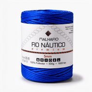 Fio Náutico 100% Poliéster para Bolsas, Crochê e Decoração — Azul