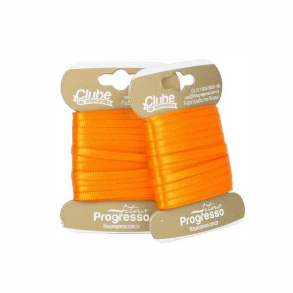 Fita de Cetim Laranja 4 mm 10 metros de Largura (T900.000 066)