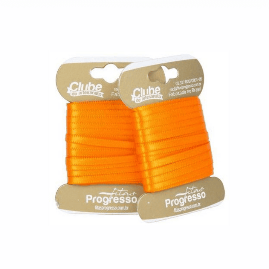 Fita de Cetim Laranja 4 mm 10 metros de Largura (T900.000 066)