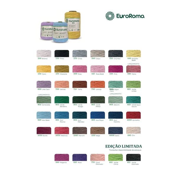 Kit 3 Barbante Citrus EuroRoma - Ariel Malhas | Universo do Artesão