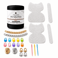 Kit Completo para Fazer 2 Bolsas Artesanais com Fio Náutico e Acessórios — Preto