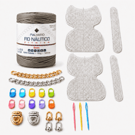 Kit Completo para Fazer 2 Bolsas Artesanais com Fio Náutico e Acessórios — Caqui