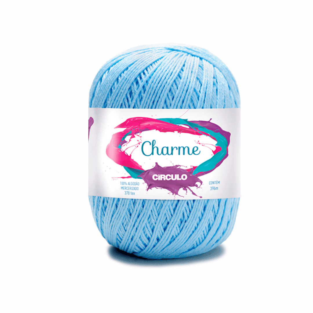 Linha Charme Circulo 396mts 2012 - Azul Candy - Ariel Malhas | Universo do Artesão