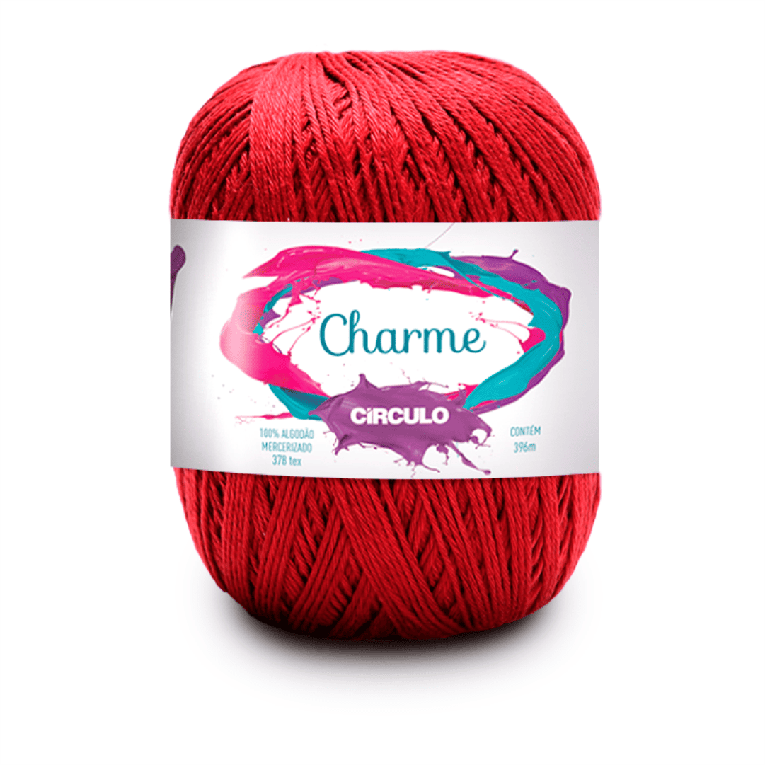 Linha Charme Circulo 396mts 3402 - Vermelho Circulo - Ariel Malhas | Universo do Artesão
