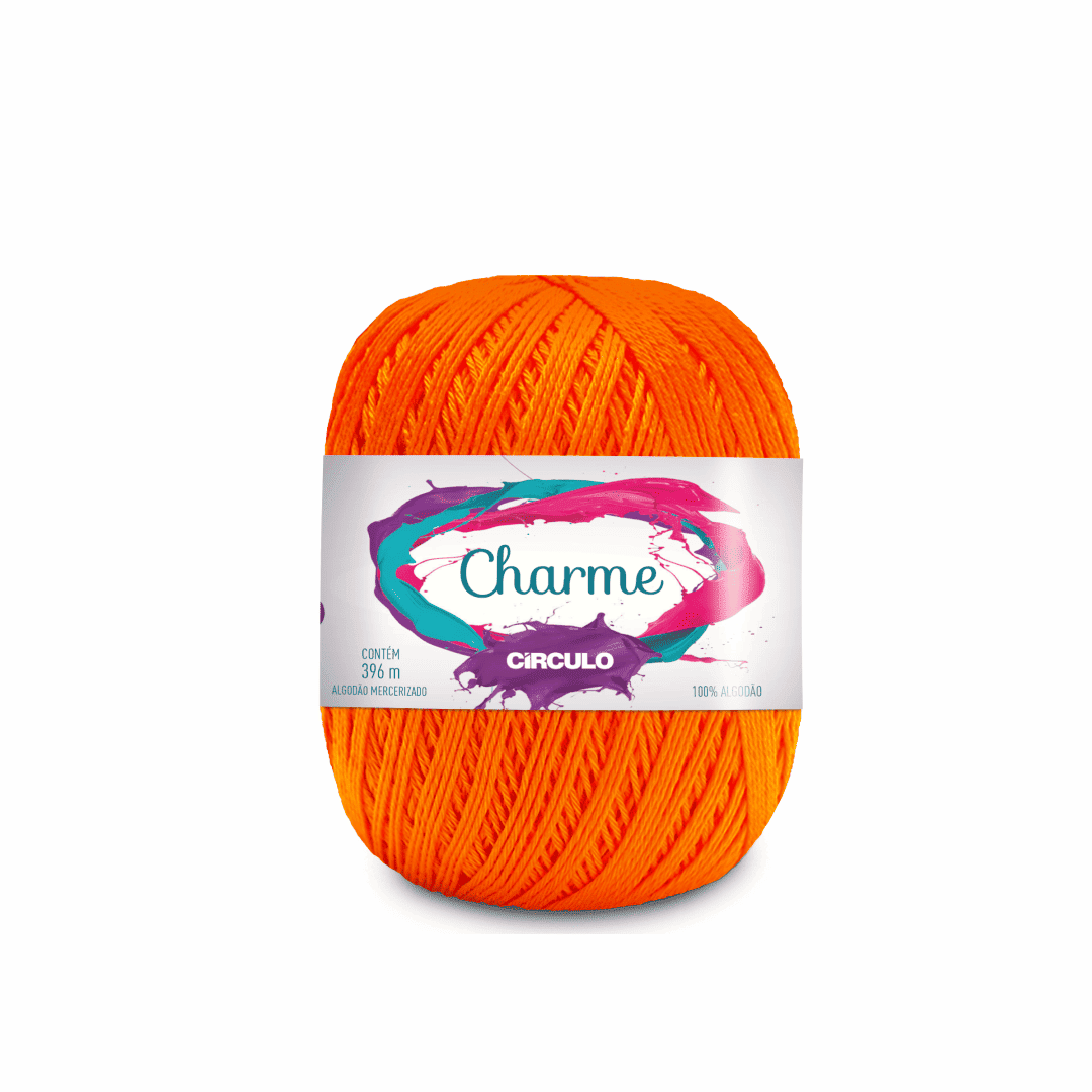 Linha Charme Circulo 396mts 4445 - Tangerina - Ariel Malhas | Universo do Artesão