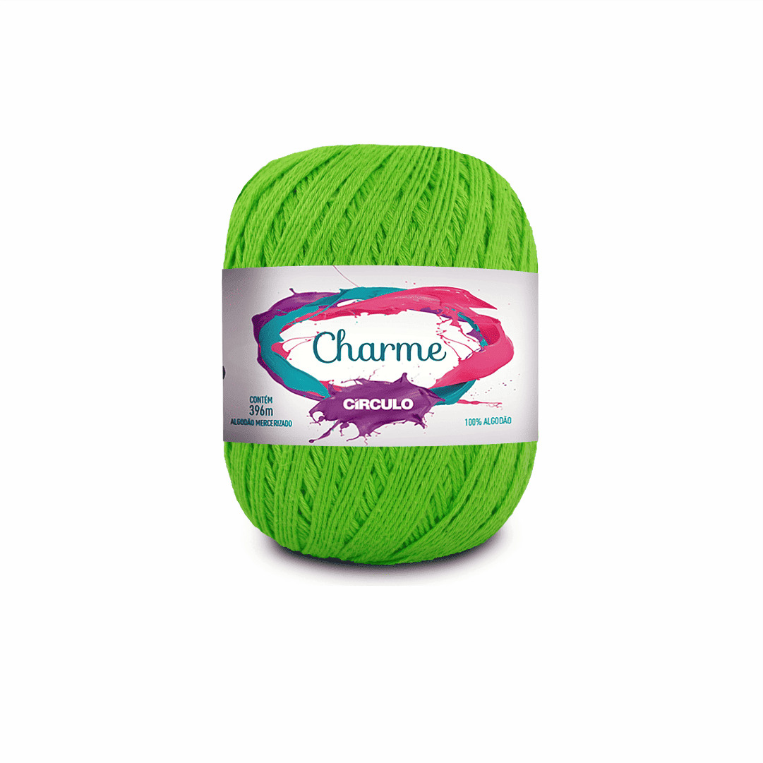 Linha Charme Circulo 396mts 5947 - Verde Cítrico - Ariel Malhas | Universo do Artesão