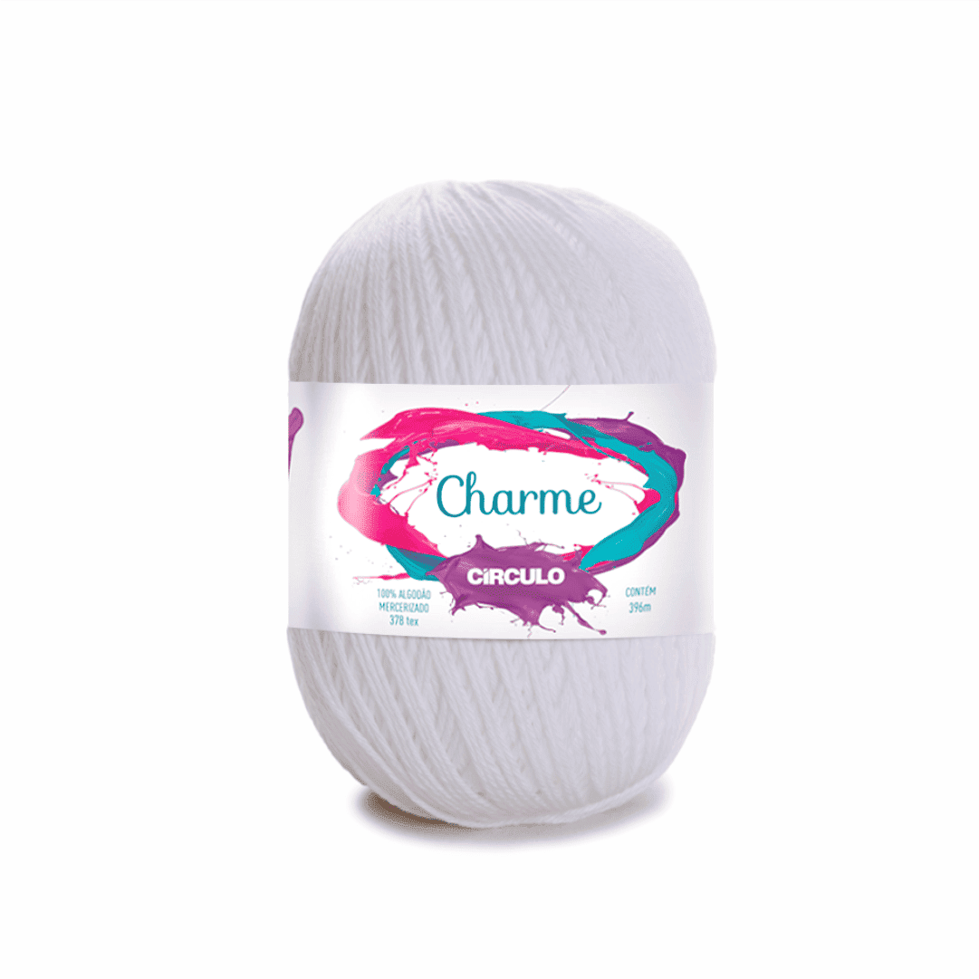 Linha Charme Circulo 396mts 8001 - Branco - Ariel Malhas | Universo do Artesão