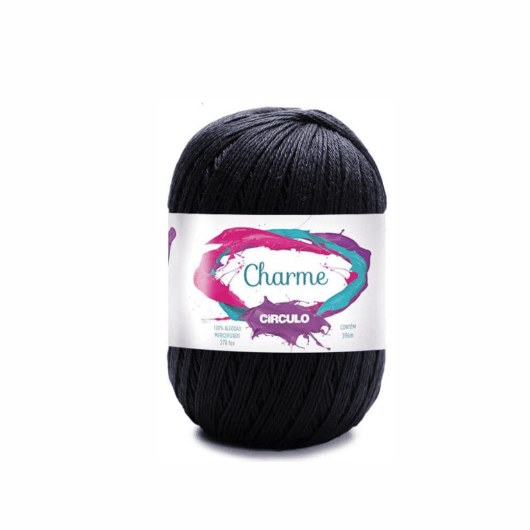 Linha Charme Circulo 396mts 8990 - Preto - Ariel Malhas | Universo do Artesão