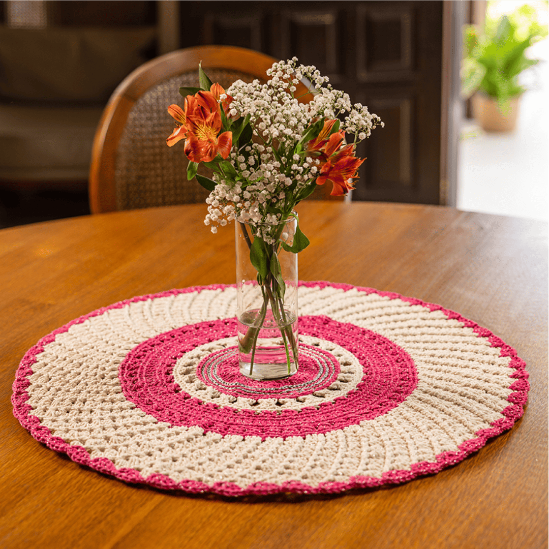 Linha Encanto Capim Dourado - 1013 Circulo 128mts - Ariel Malhas | Universo do Artesão