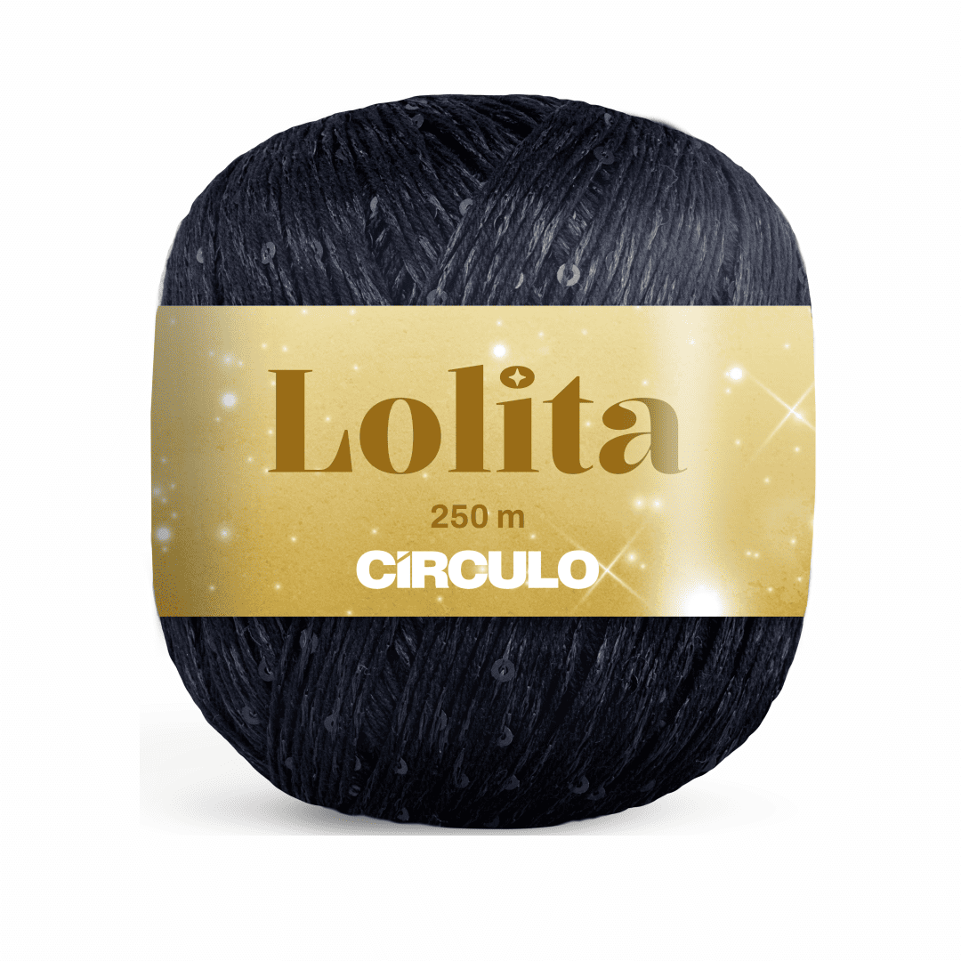 Lolita Preto 8990 Circulo - Ariel Malhas | Universo do Artesão