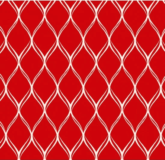 Tecido Tricoline Estampado Colmeia Vermelho Tecidos Caldeira 100% Algodão