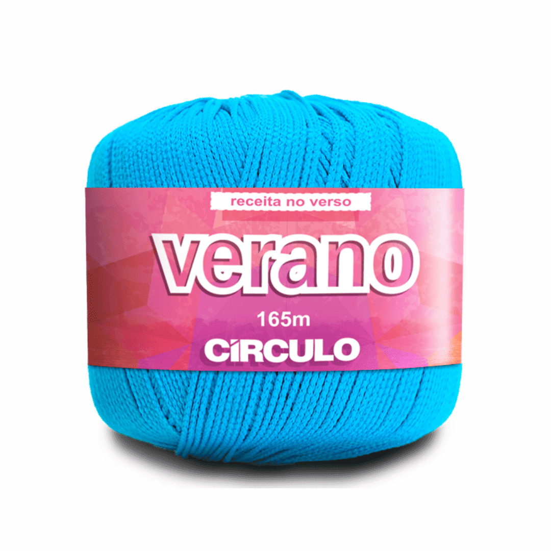 Verano Acqua 6118 Azul Circulo - Ariel Malhas | Universo do Artesão