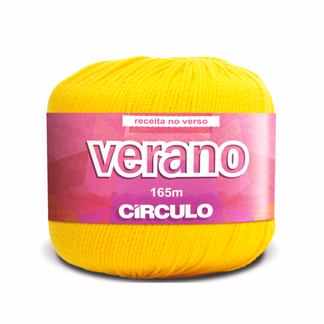 Verano Canário Amarelo 616 Circulo - Ariel Malhas | Universo do Artesão