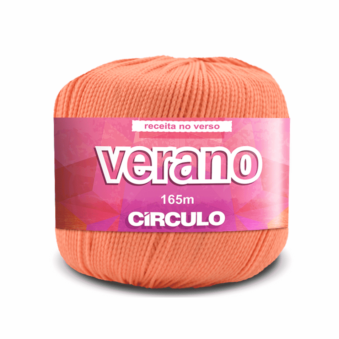 Verano Coral 3318 Circulo - Ariel Malhas | Universo do Artesão